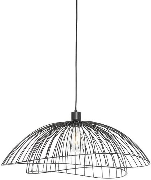 QAZQA Design hanglamp zwart 66 cm Pua