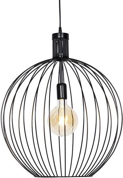 QAZQA Design hanglamp zwart 50 cm Wire Dos