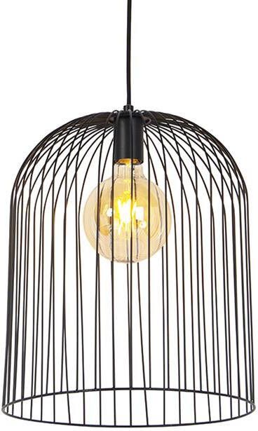 QAZQA Design hanglamp zwart Wire Knock