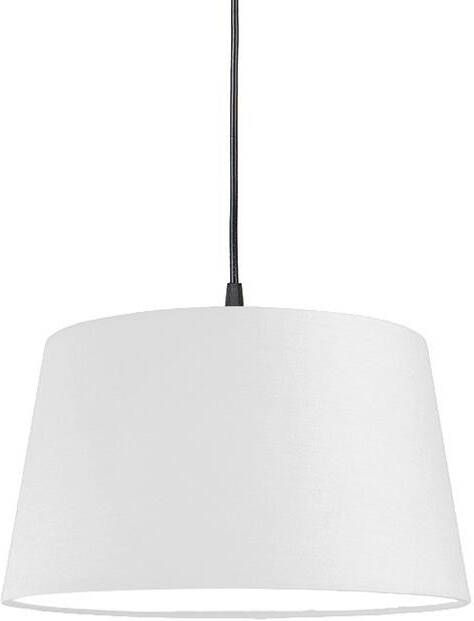 QAZQA Moderne hanglamp zwart met witte kap 45 cm Pendel - Foto 1