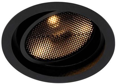 QAZQA Moderne inbouwspot zwart verstelbaar Coop 111 Honey - Foto 1