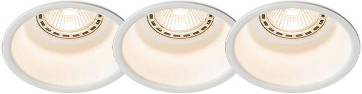QAZQA Set van 3 moderne inbouwspots wit Dept