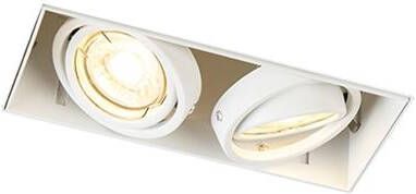 QAZQA Inbouwspot wit GU10 draai- en kantelbaar trimless 2-lichts