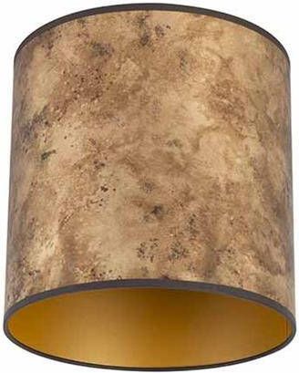 QAZQA Lampenkap cilinder stof Brons Klassiek Antiek D 250mm