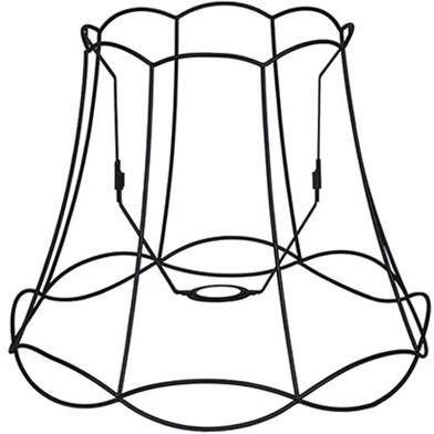 QAZQA Metalen lampenkap zwart 40|31 Granny Frame