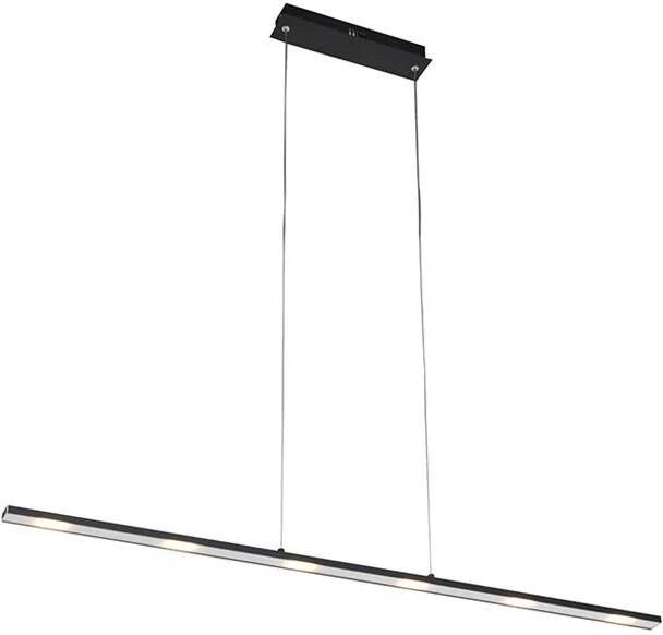 QAZQA Design hanglamp zwart incl. LED met touchdimmer Platina - Foto 1