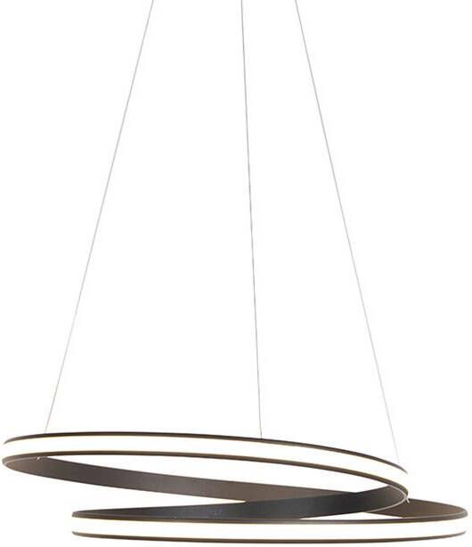 QAZQA Moderne hanglamp zwart 74 cm incl. LED Rowan