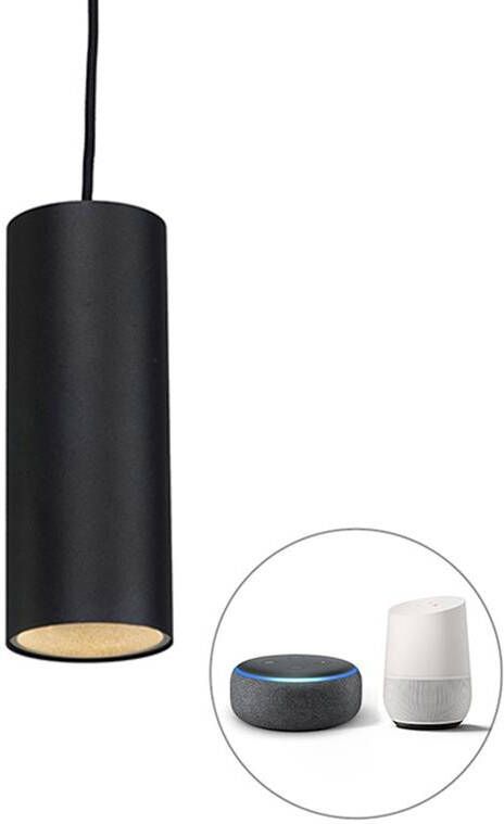 QAZQA Smart hanglamp zwart incl. WiFi GU10 Tubo
