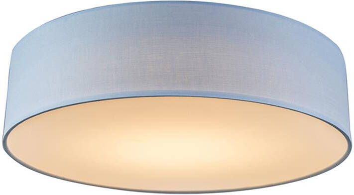 QAZQA Plafondlamp blauw 40 cm incl. LED Drum LED - Foto 1