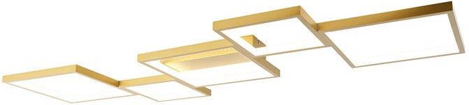 QAZQA Plafondlamp goud incl. LED 3 staps dimbaar 5-lichts Lejo