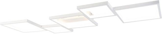 QAZQA Plafondlamp wit incl. LED 3 staps dimbaar 5-lichts Lejo