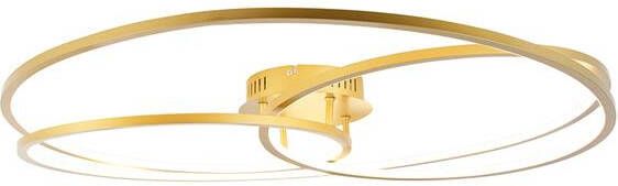 QAZQA Plafondlamp goud 78 cm incl. LED 3 staps dimbaar Rowin