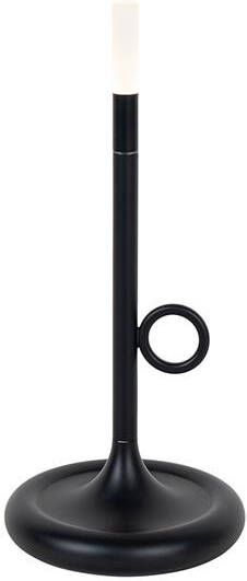 QAZQA Buiten tafellamp zwart incl. LED met touch dimmer oplaadbaar - Foto 1