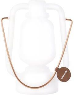 QAZQA Tafellamp wit flame effect 22 cm Storm Mini