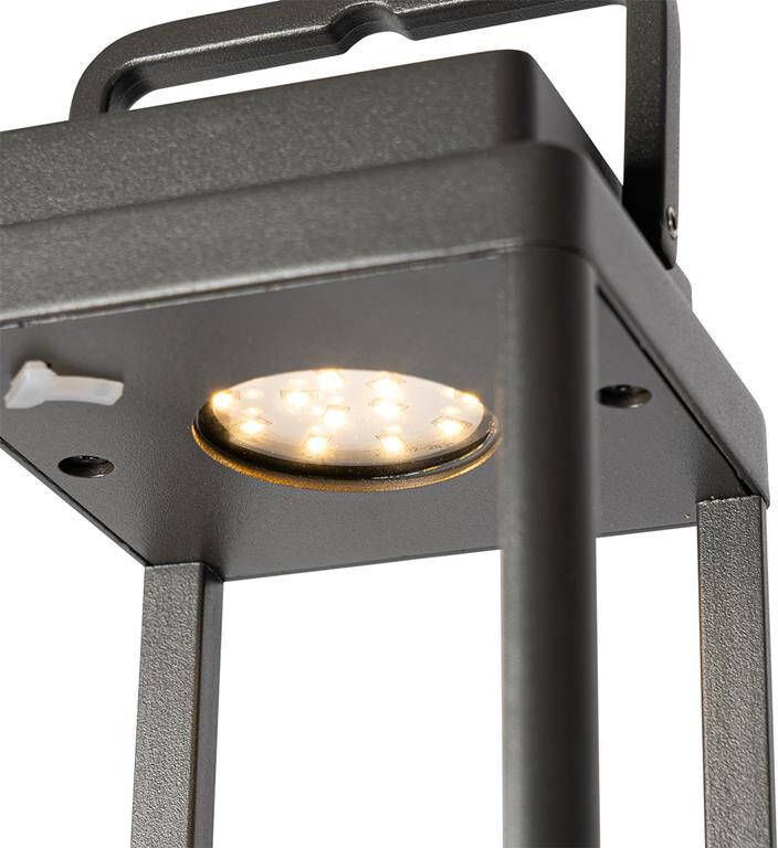 QAZQA Buiten tafellamp donkergrijs incl. LED oplaadbaar Yara - Foto 1