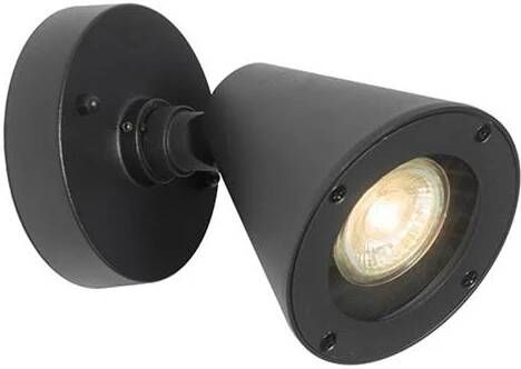 QAZQA Moderne buiten wandlamp zwart IP44 verstelbaar Ciara - Foto 2