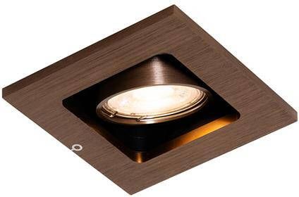 QAZQA Moderne inbouwspot donkerbrons verstelbaar Qure