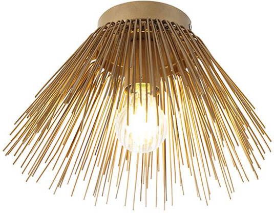 QAZQA Art Deco plafondlamp goud Broom