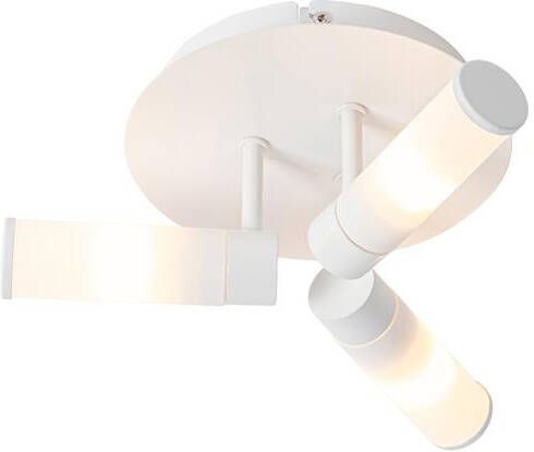 QAZQA Moderne badkamer plafondlamp wit 3-lichts IP44 Bath - Foto 1