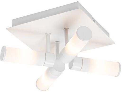 QAZQA Moderne badkamer plafondlamp wit 4-lichts IP44 Bath