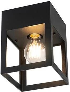 QAZQA Moderne plafondlamp zwart Cela