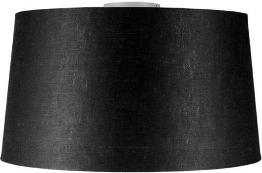 QAZQA Moderne plafondlamp wit met zwarte kap 45 cm Combi - Foto 1
