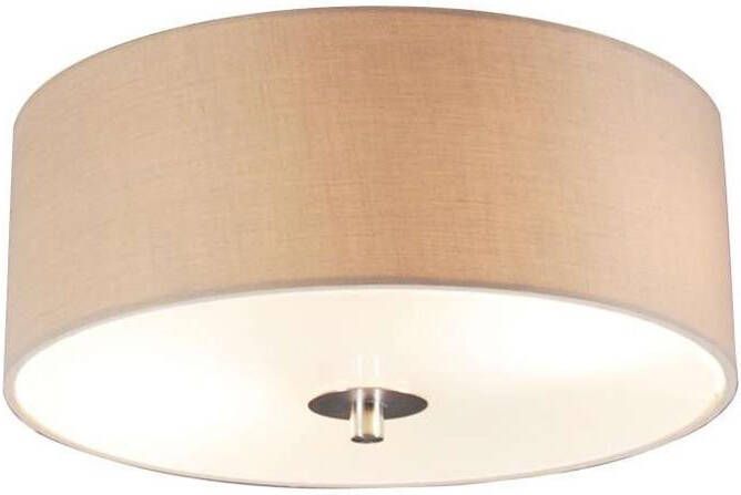 QAZQA Landelijke plafondlamp beige 30 cm Drum - Foto 1