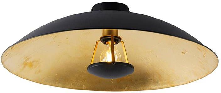 QAZQA Vintage plafondlamp zwart met goud 60 cm Emilienne