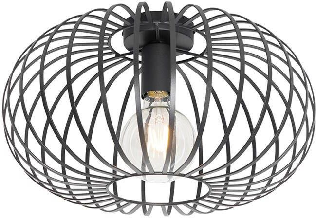 QAZQA Design plafondlamp zwart 39 cm Johanna