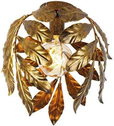 QAZQA Vintage plafondlamp antiek goud 30 cm Linden