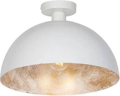QAZQA Industriële plafondlamp wit met goud 35 cm Magna