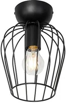 QAZQA Moderne plafondlamp zwart draad Palica