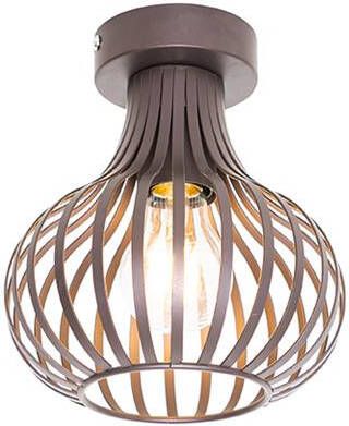 QAZQA Moderne plafondlamp bruin 18 cm Saffira - Foto 1