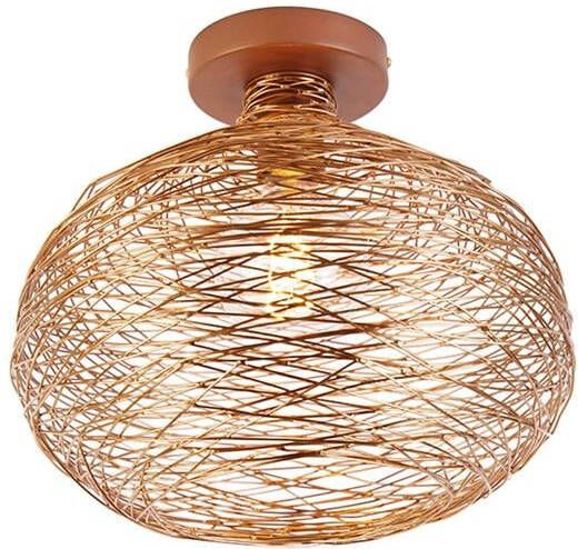 QAZQA Design plafondlamp koper Sarella