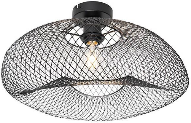 QAZQA Moderne plafondlamp zwart Zora