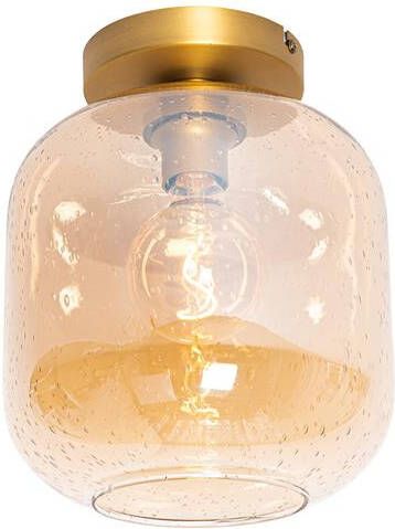 QAZQA Design plafondlamp messing en amber glas Zuzanna - Foto 1