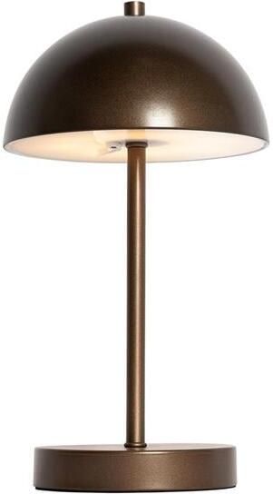 QAZQA Buiten tafellamp mushroom donkerbrons oplaadbaar Keira