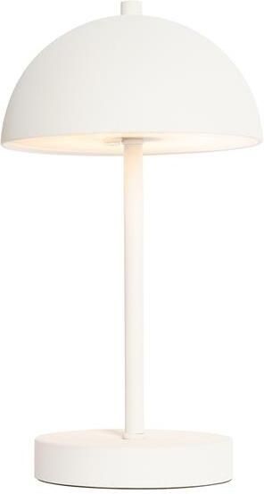 QAZQA Buiten tafellamp mushroom wit oplaadbaar 3-staps dimbaar