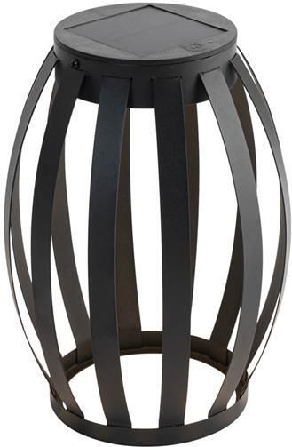 QAZQA Buiten tafellamp zwart 3-staps dimbaar solar en oplaadbaar