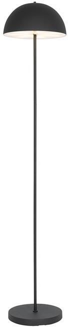 QAZQA Buiten vloerlamp mushroom zwart oplaadbaar 3-staps dimbaar