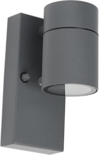 QAZQA Buiten wandlamp antraciet IP44 met schemersensor Solo