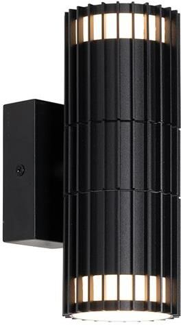 QAZQA Design buiten wandlamp zwart 2-lichts IP44 Boris