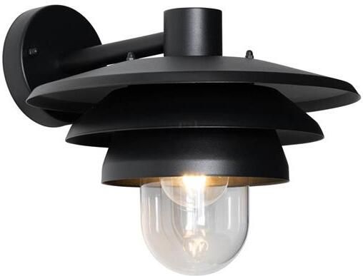 QAZQA Design buiten wandlamp zwart IP44 Morty