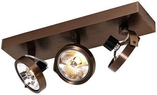 QAZQA Design spot donkerbrons 3-lichts draai- en kantelbaar Go