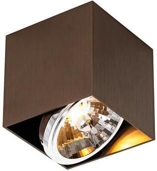 QAZQA Design spot donkerbrons vierkant draai en kantelbaar Box