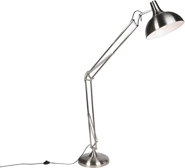 QAZQA Design vloerlamp staal verstelbaar Hobby