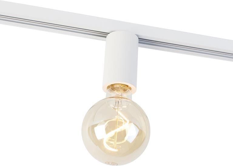 QAZQA E27 fitting met rail ophanging voor 1-fase rail wit Iconic