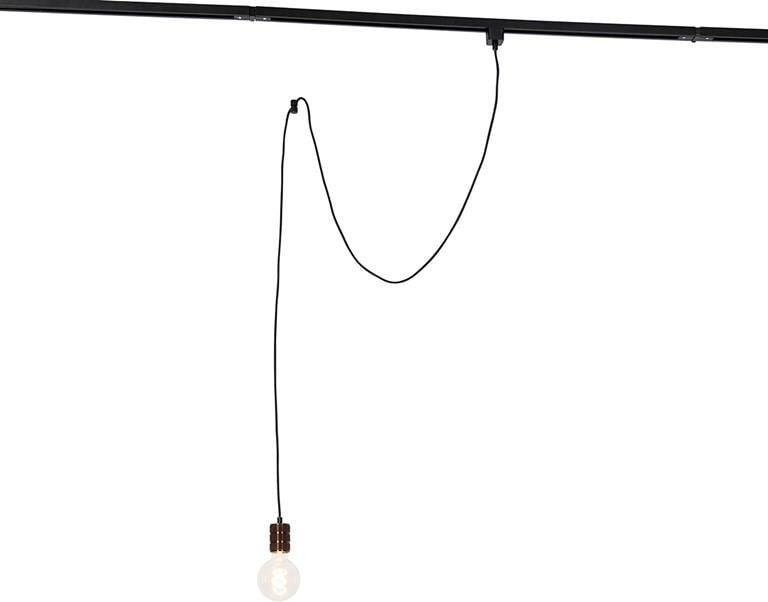 QAZQA Hanglamp donkerbrons voor railsysteem 1-fase Iconic Cavalux