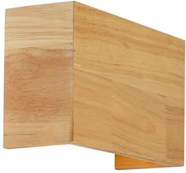 QAZQA Landelijke wandlamp eiken hout 2-lichts Otan