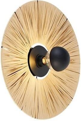 QAZQA Landelijke wandlamp zwart met touw 45 cm Leia